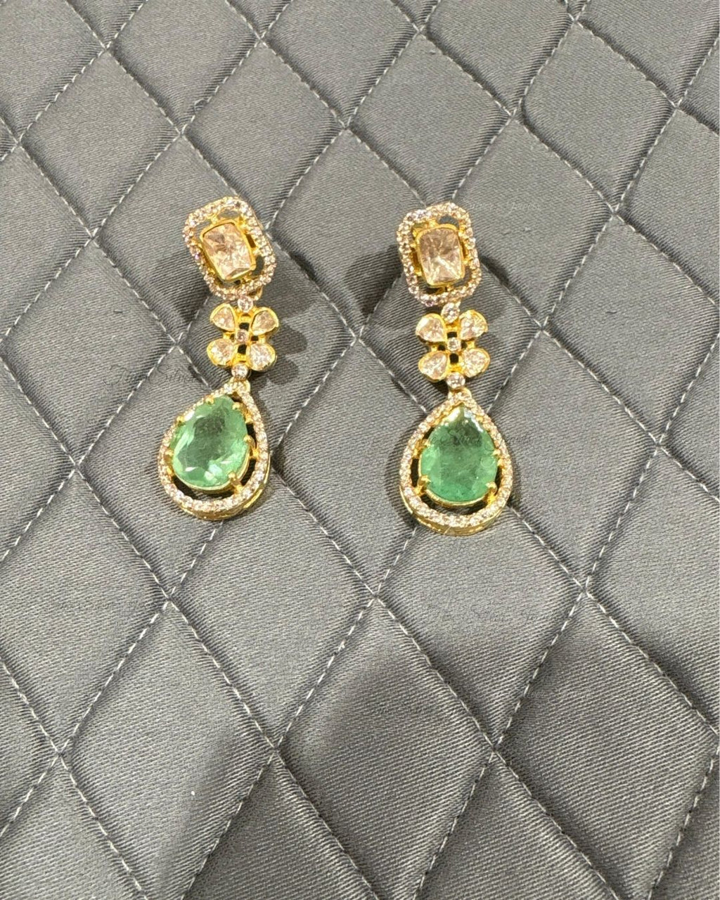 925 Silver Green Glamor Necklace Set