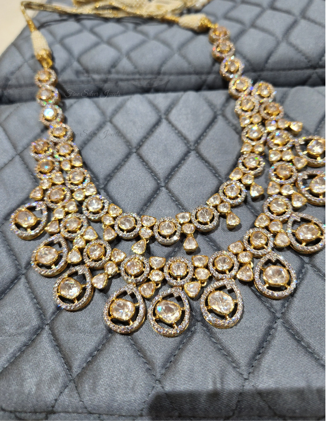 925 Silver Kuhu Polki Necklace