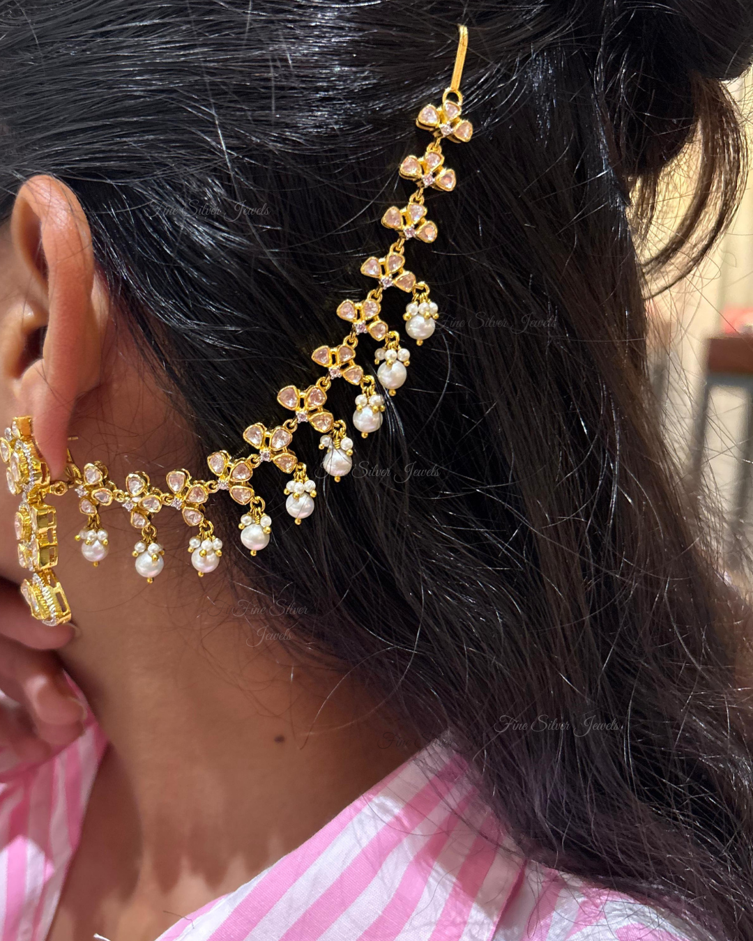 925 Silver Manvi Earchain