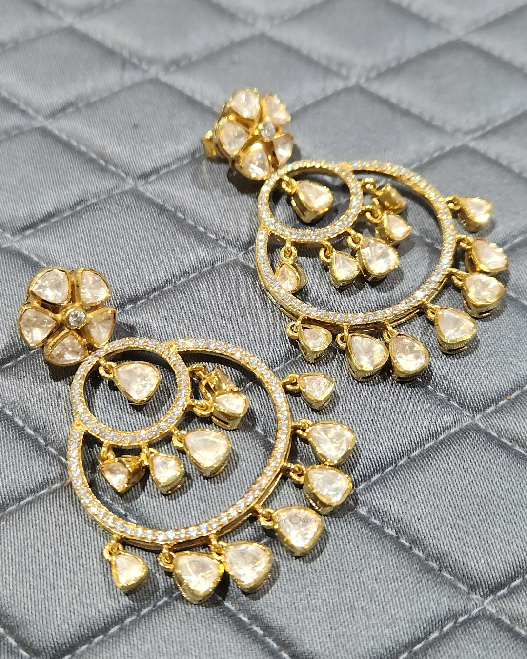 925 Silver Nidhi Polki Earring