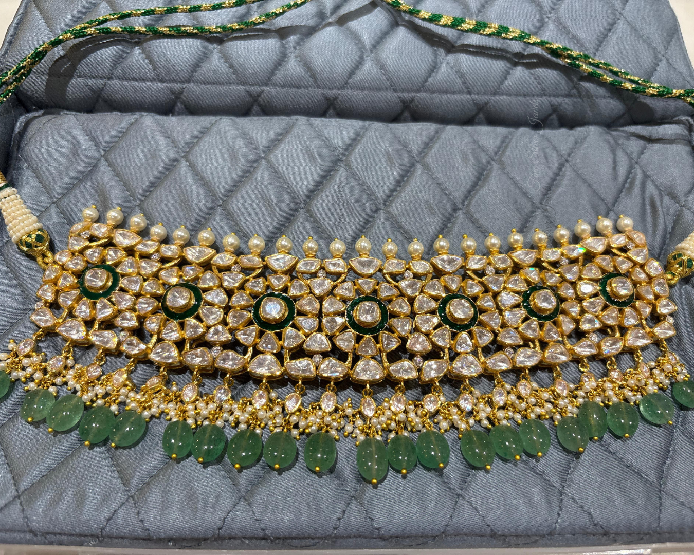 925 Silver Hansika Polki Necklace