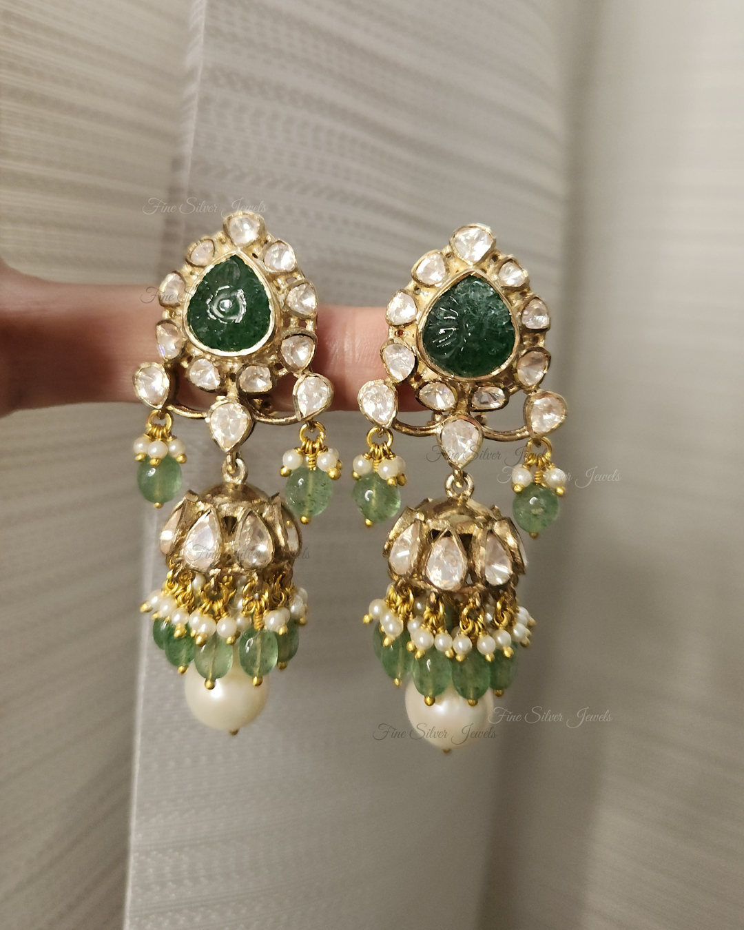 925 Silver Aarohi Jhumka Earrings