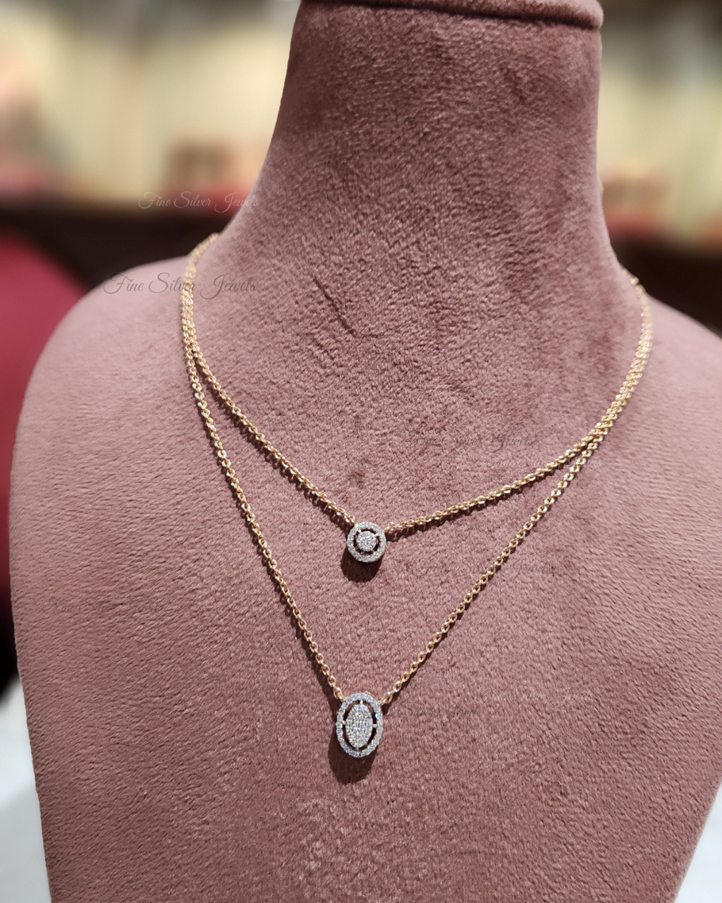 925 silver Navya Layer Necklace Set