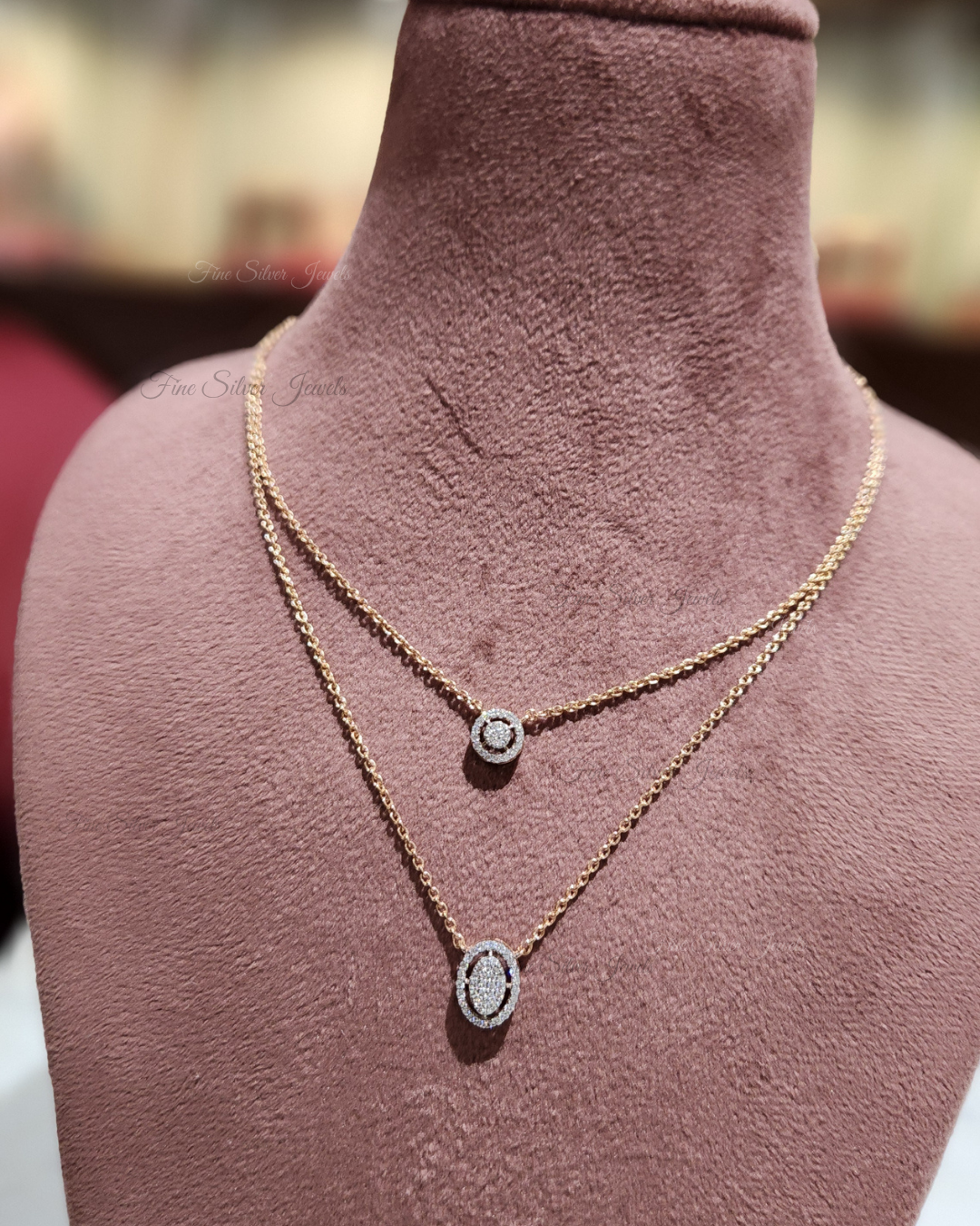 925 silver Navya Layer Necklace Set