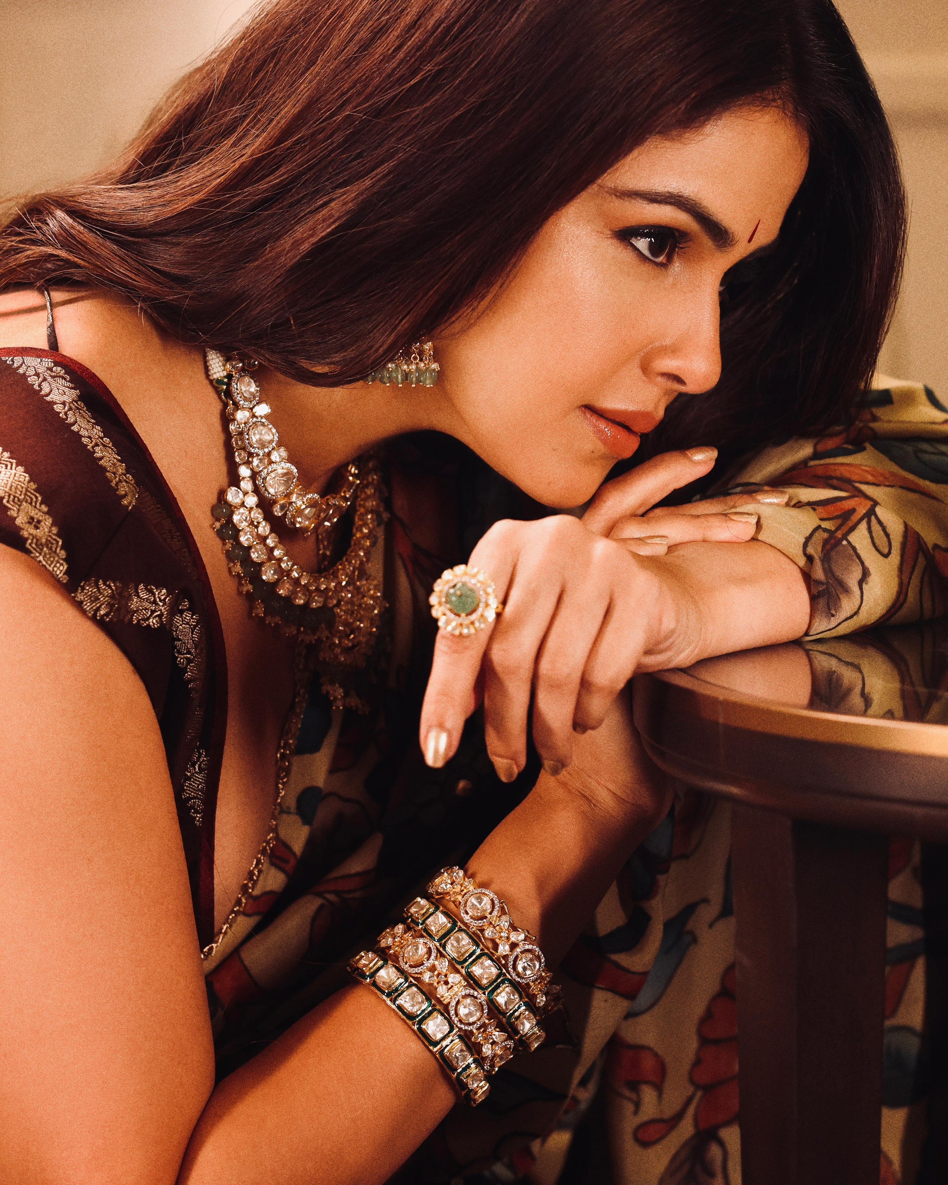 925 Silver Vivah Polki Bangle