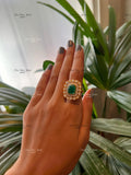 MASPARA POLKI EMERALD RING