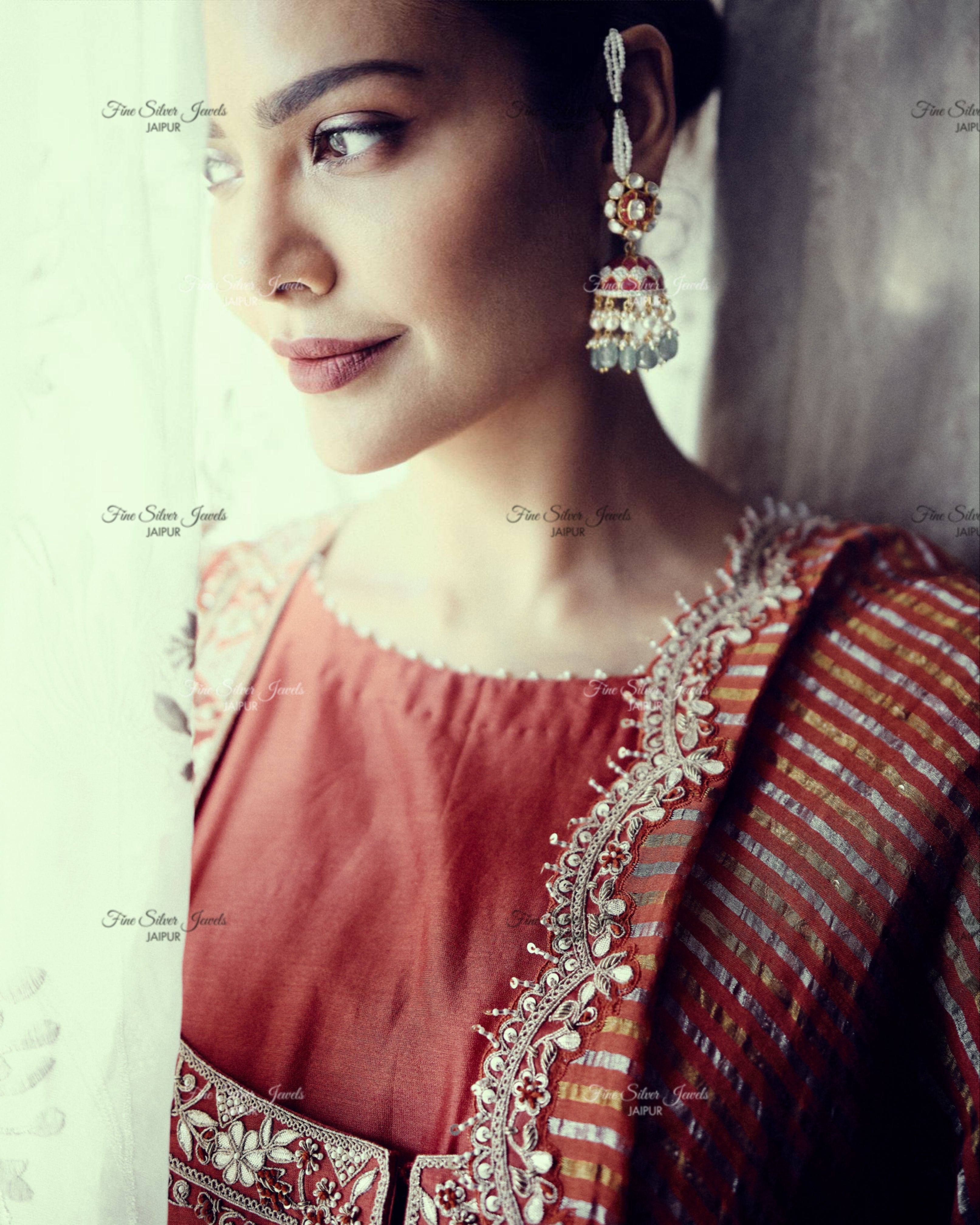 925 Silver Veda Jhumka Earring