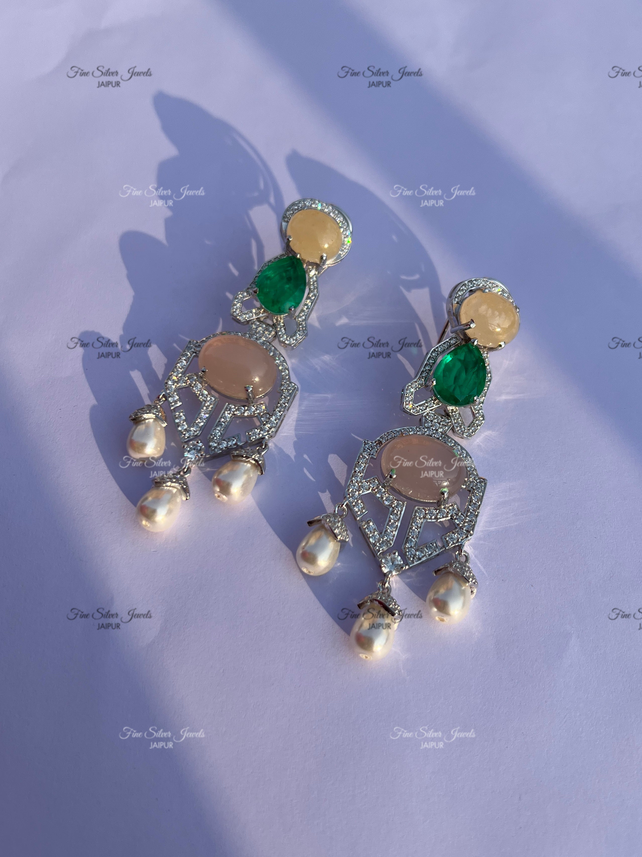 925 Silver Deco Glam Earring