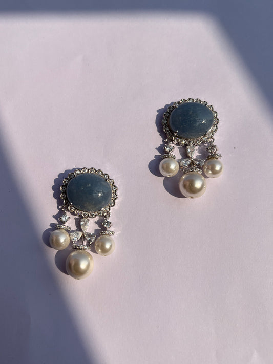 925 Silver Moonlit Pearl Earrings