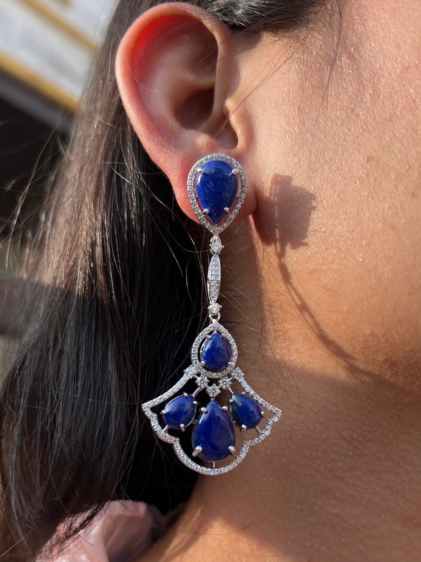 925 Silver Azure Earrings