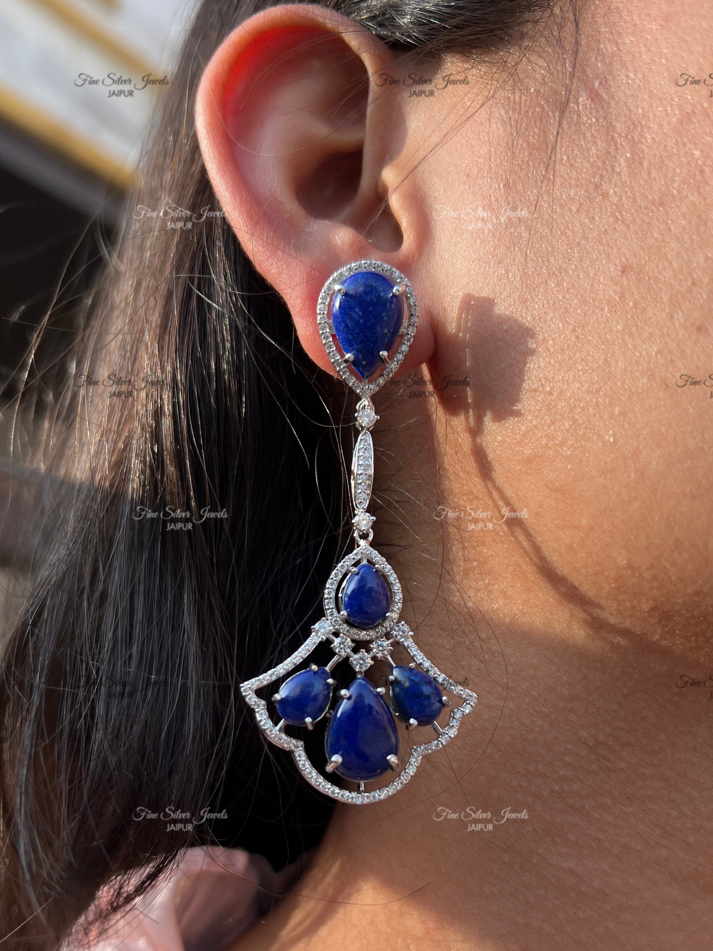 925 Silver Azure Earrings