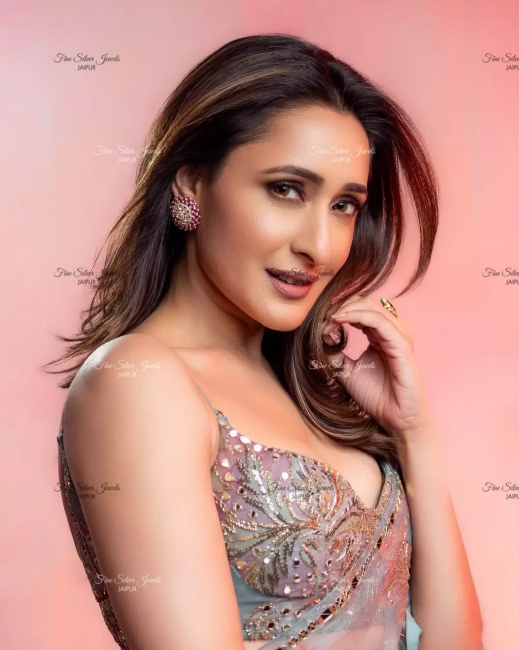 925 silver jodha polki earrings