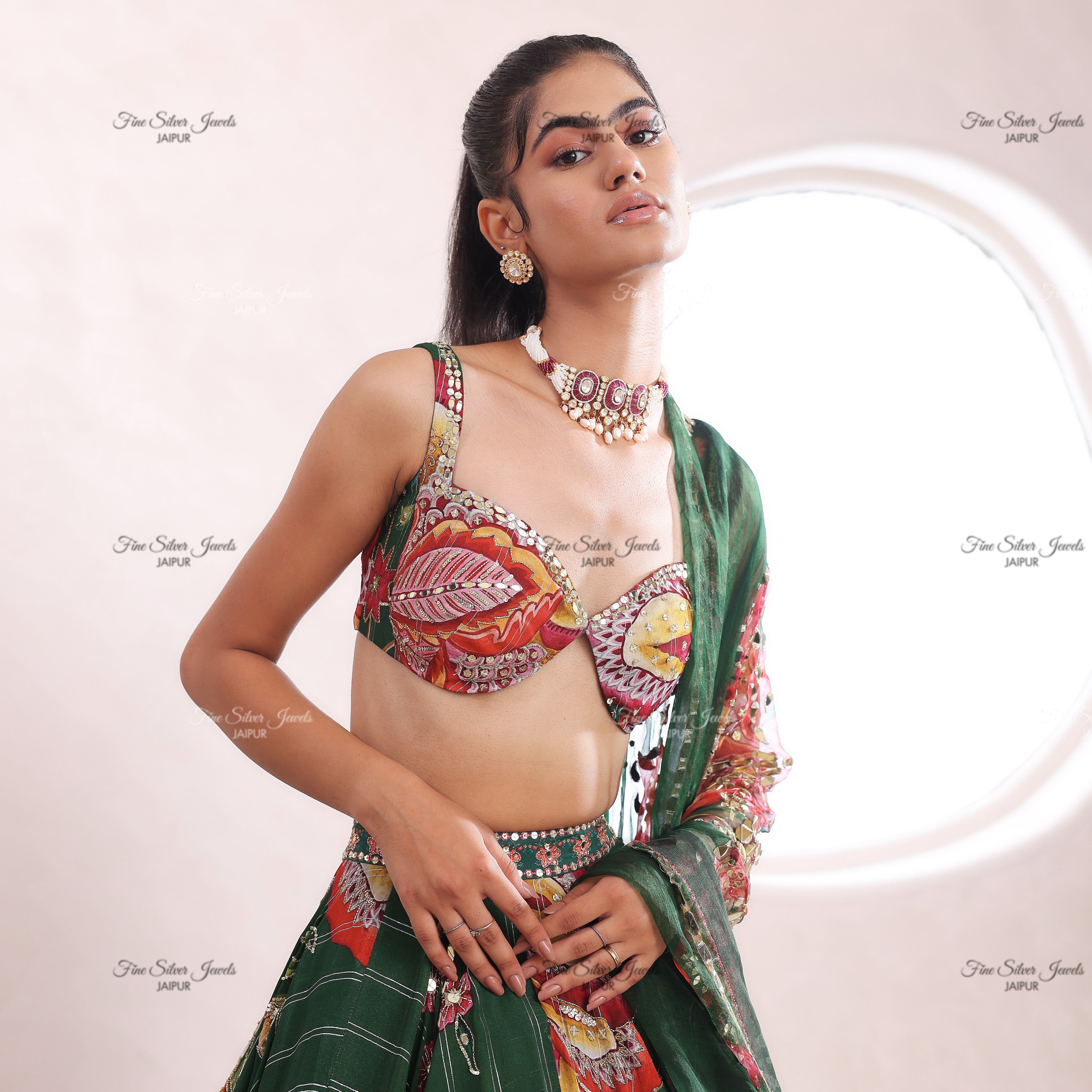 925 SILVER RATI CHOKER NECKLACE SET