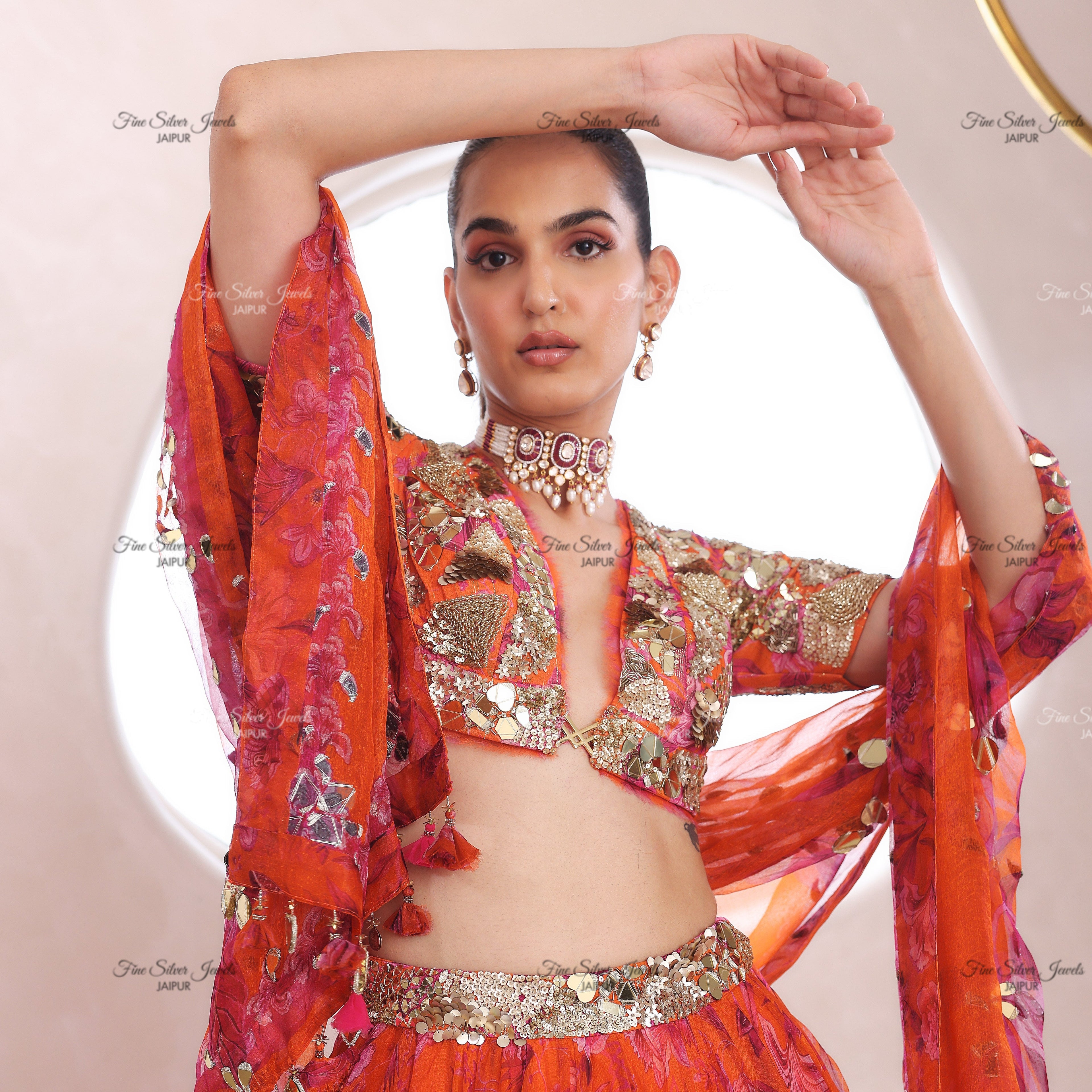 925 SILVER RATI CHOKER NECKLACE SET