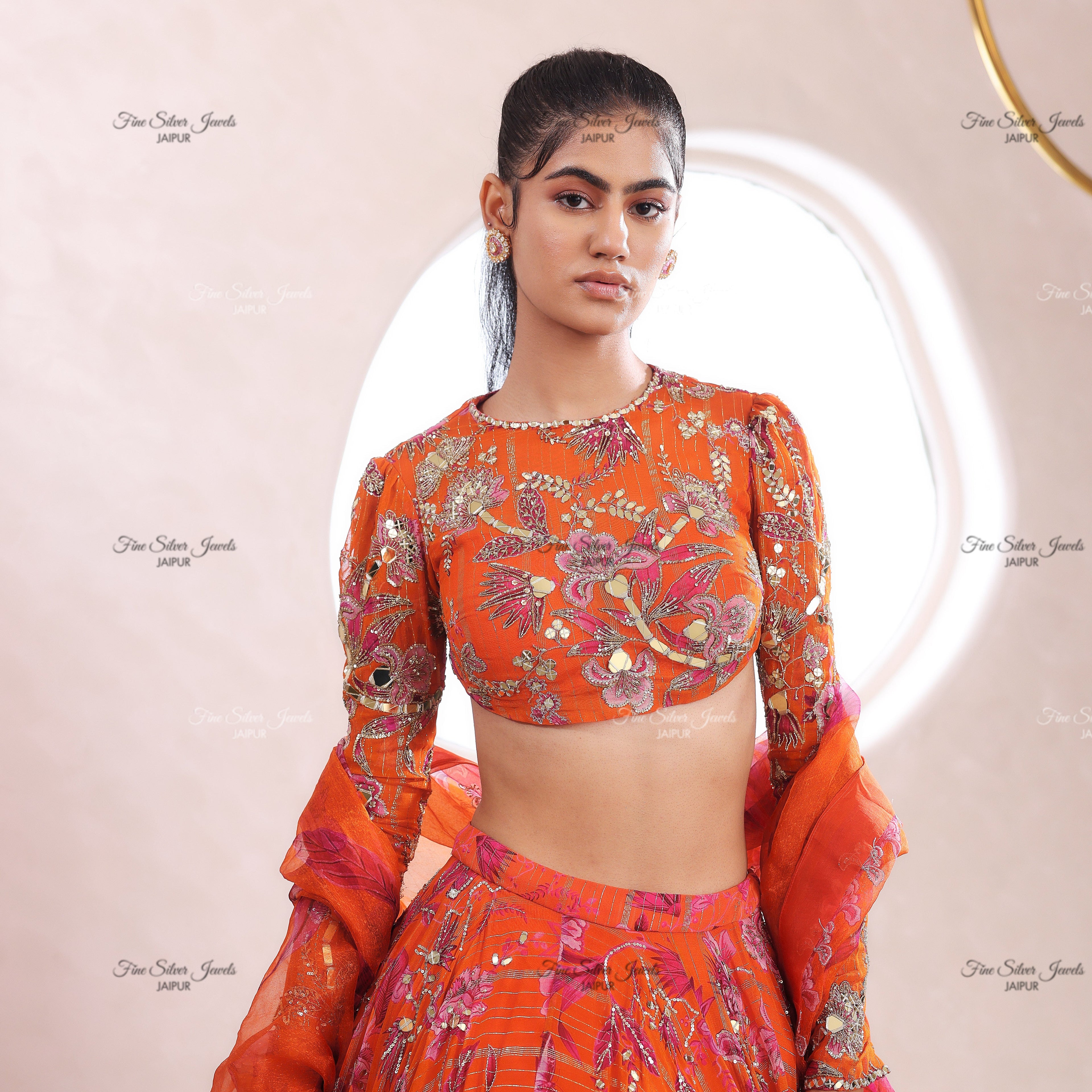 925 silver ZUNAIR RUBY POLKI STUD EARRING