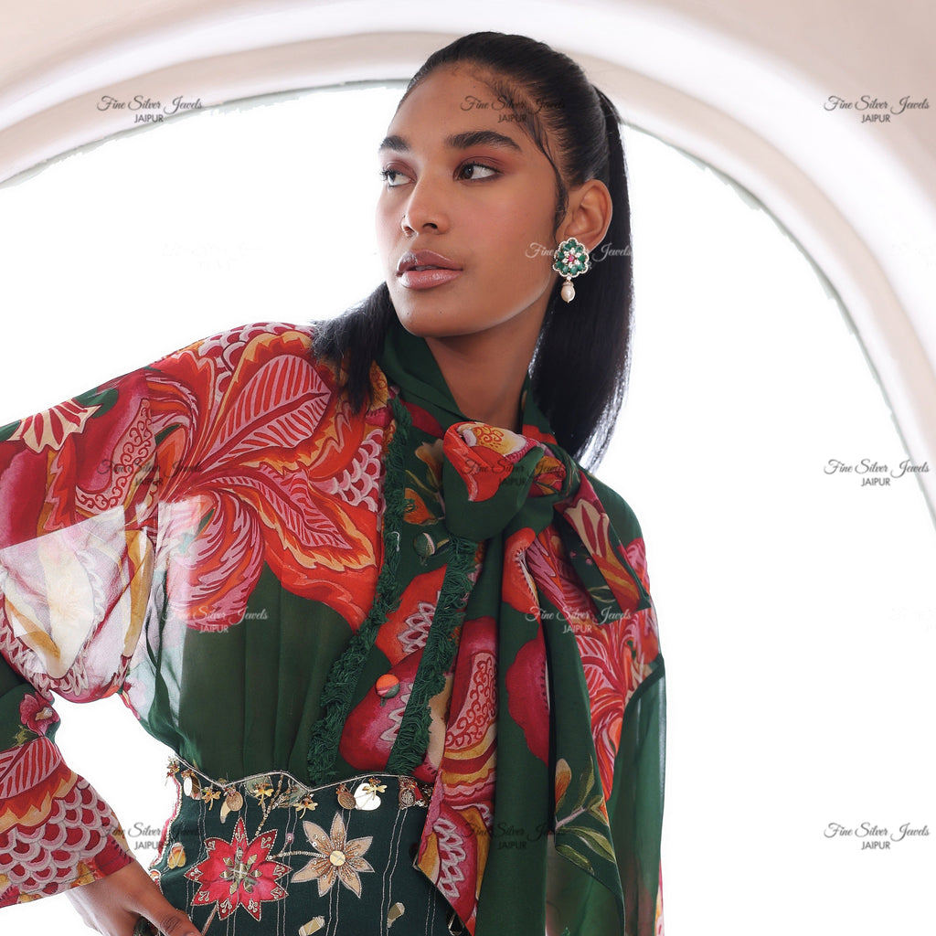 925 silver onyx Drop Earrings