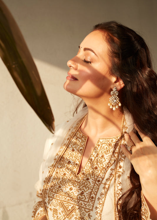 925 silver Gul Polki Earrings