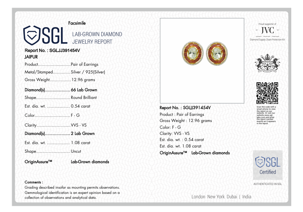 925 Silver Dipti Lab Grown Earring