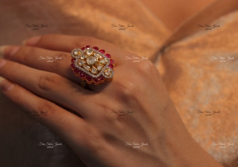 92.5 silver VIZION PINK RING finesilverjewels