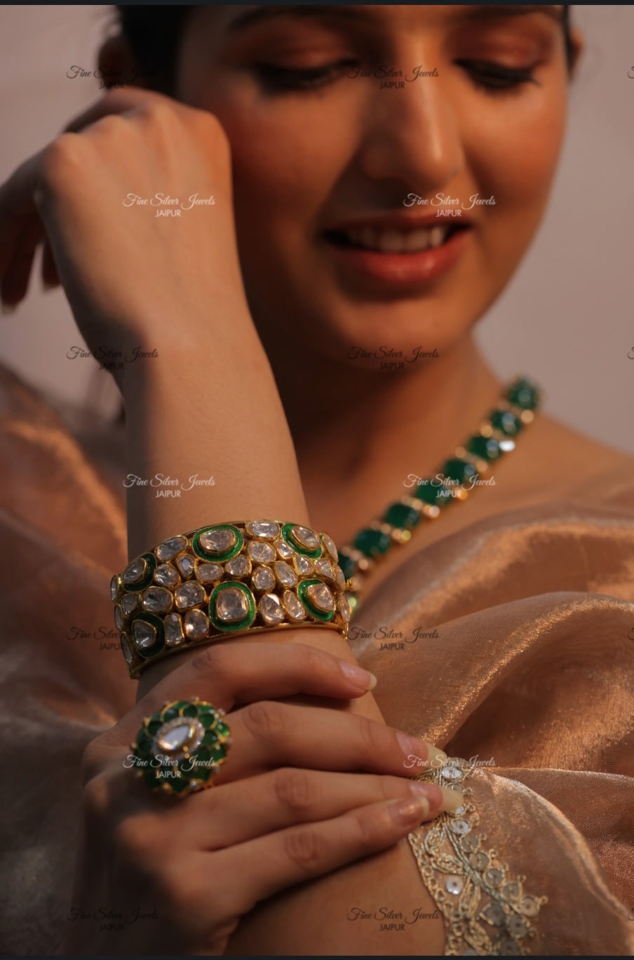 DEVKANYA POLKI BRACELET finesilverjewels