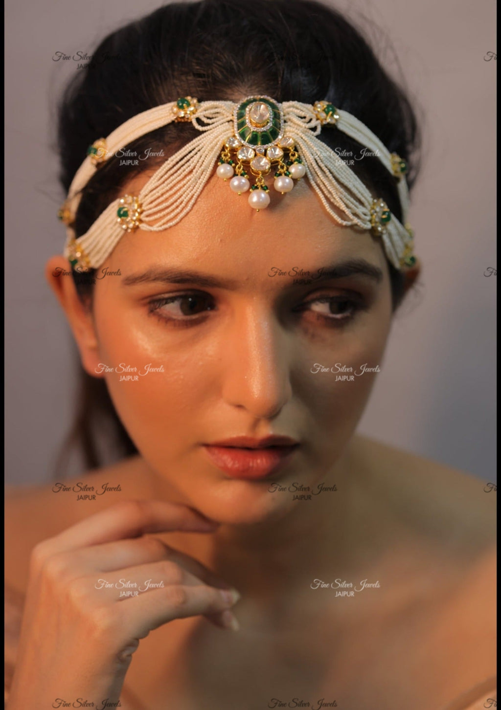 92.5 Silver Mastani Bridal Mathapati finesilverjewels