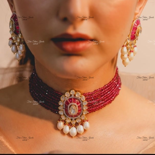 925 Silver RAAGA CHOKER NECKLACE finesilverjewels