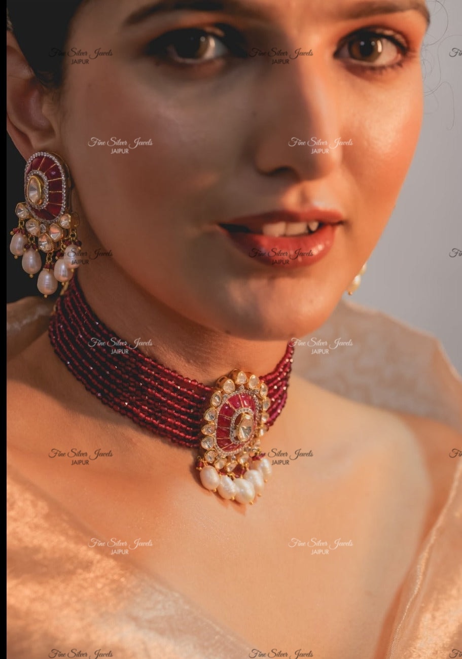 925 Silver RAAGA CHOKER NECKLACE finesilverjewels