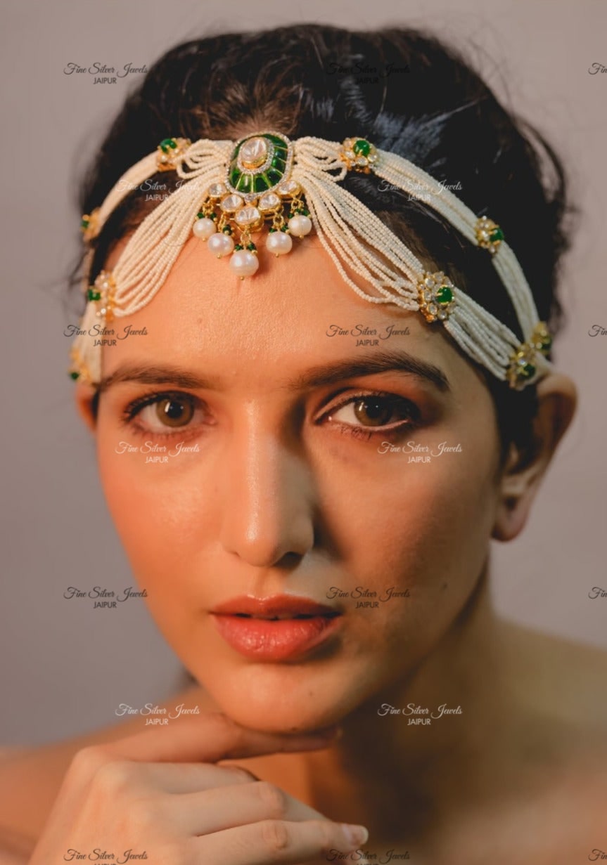 92.5 Silver Mastani Bridal Mathapati finesilverjewels