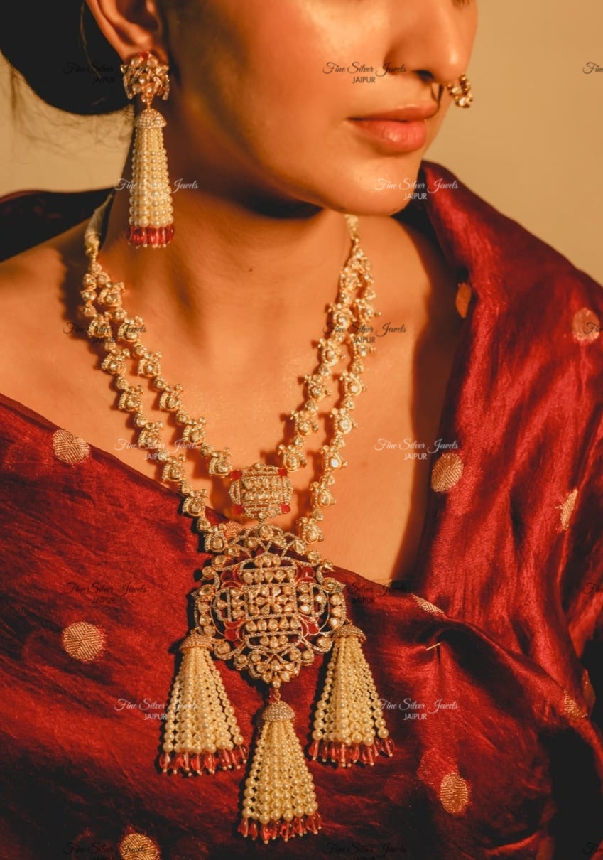 925 Silver Royal Necklace Set finesilverjewels
