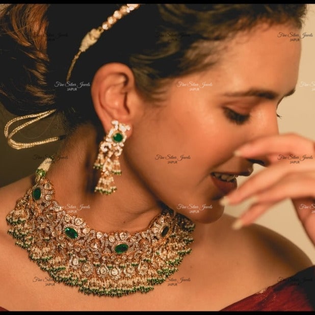 925 silver meera necklace set finesilverjewels