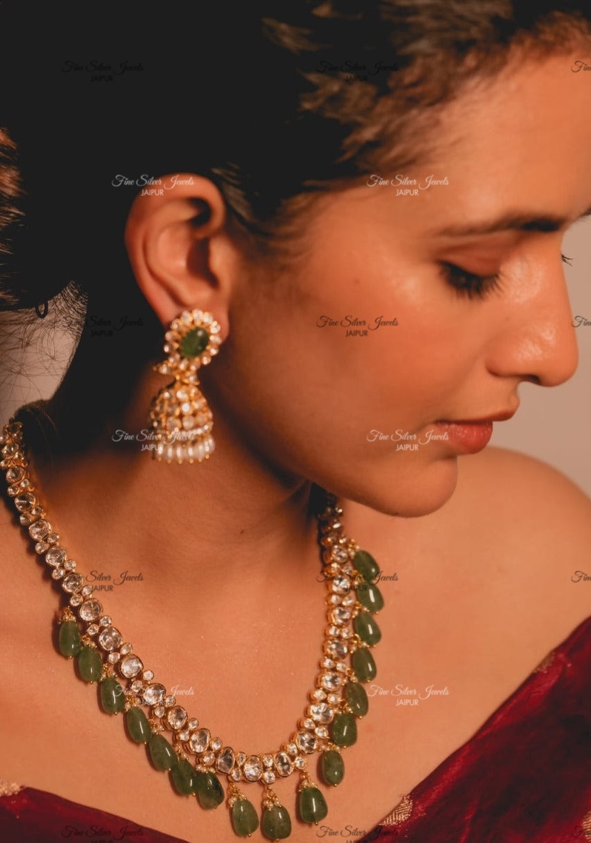 92.5 silver ANTARA POLKI NECKLACE finesilverjewels