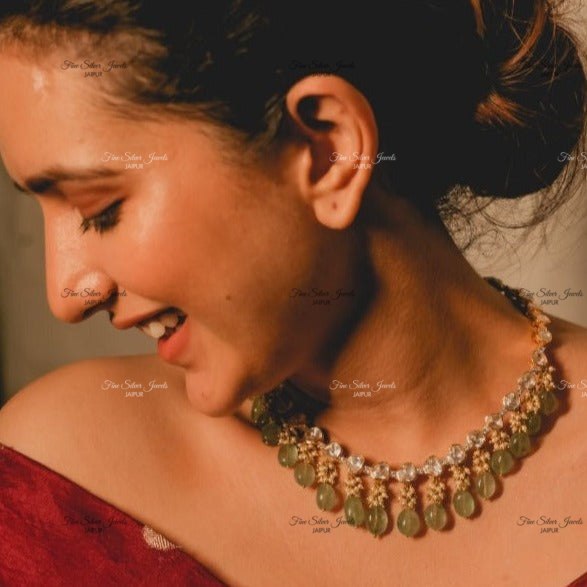 PADMINI POLKI NECKLACE finesilverjewels