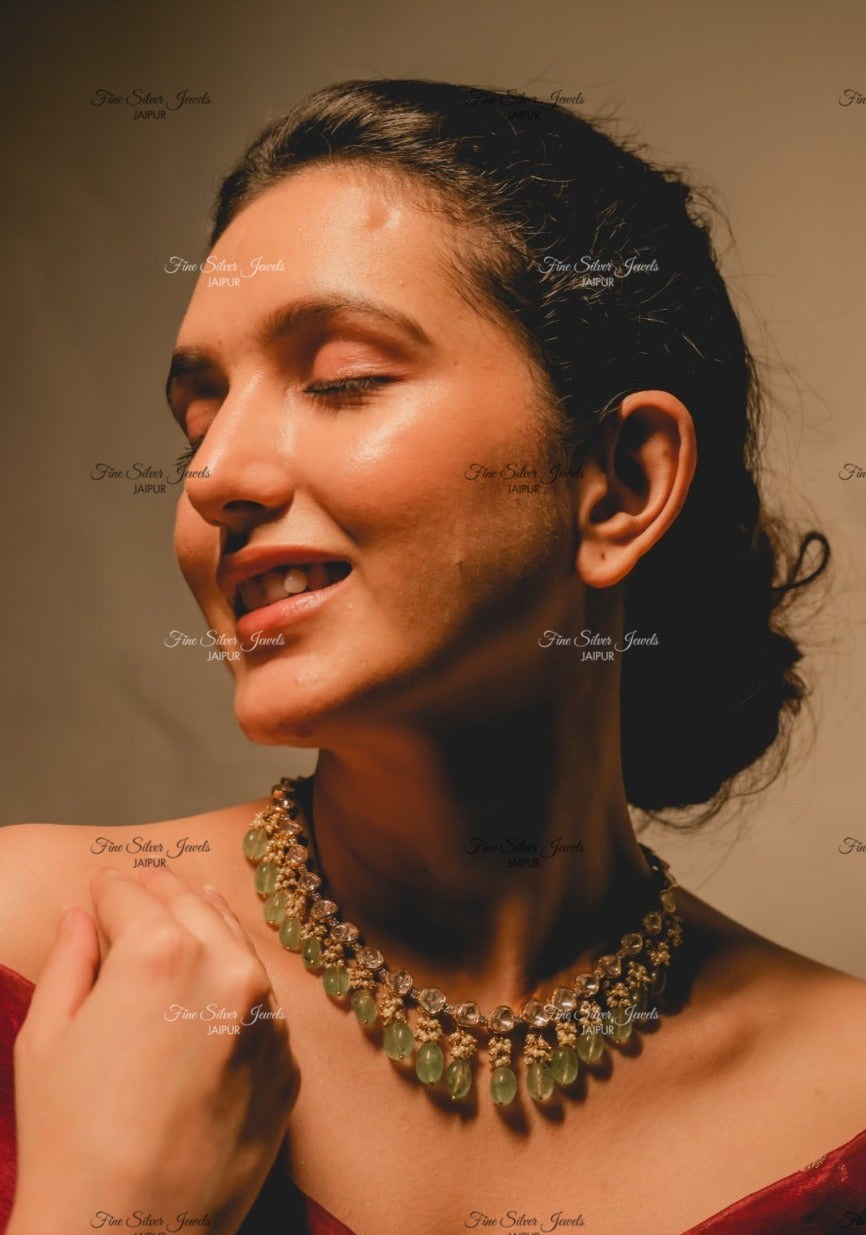 PADMINI POLKI NECKLACE finesilverjewels