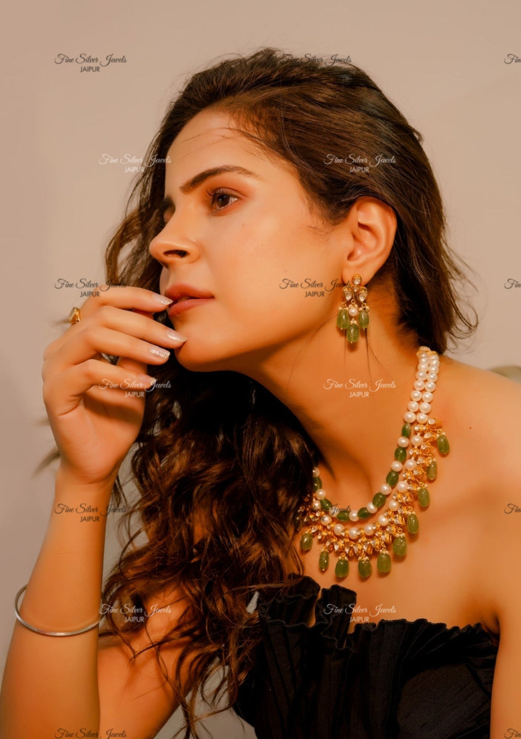 925 Silver Aashna necklace finesilverjewels