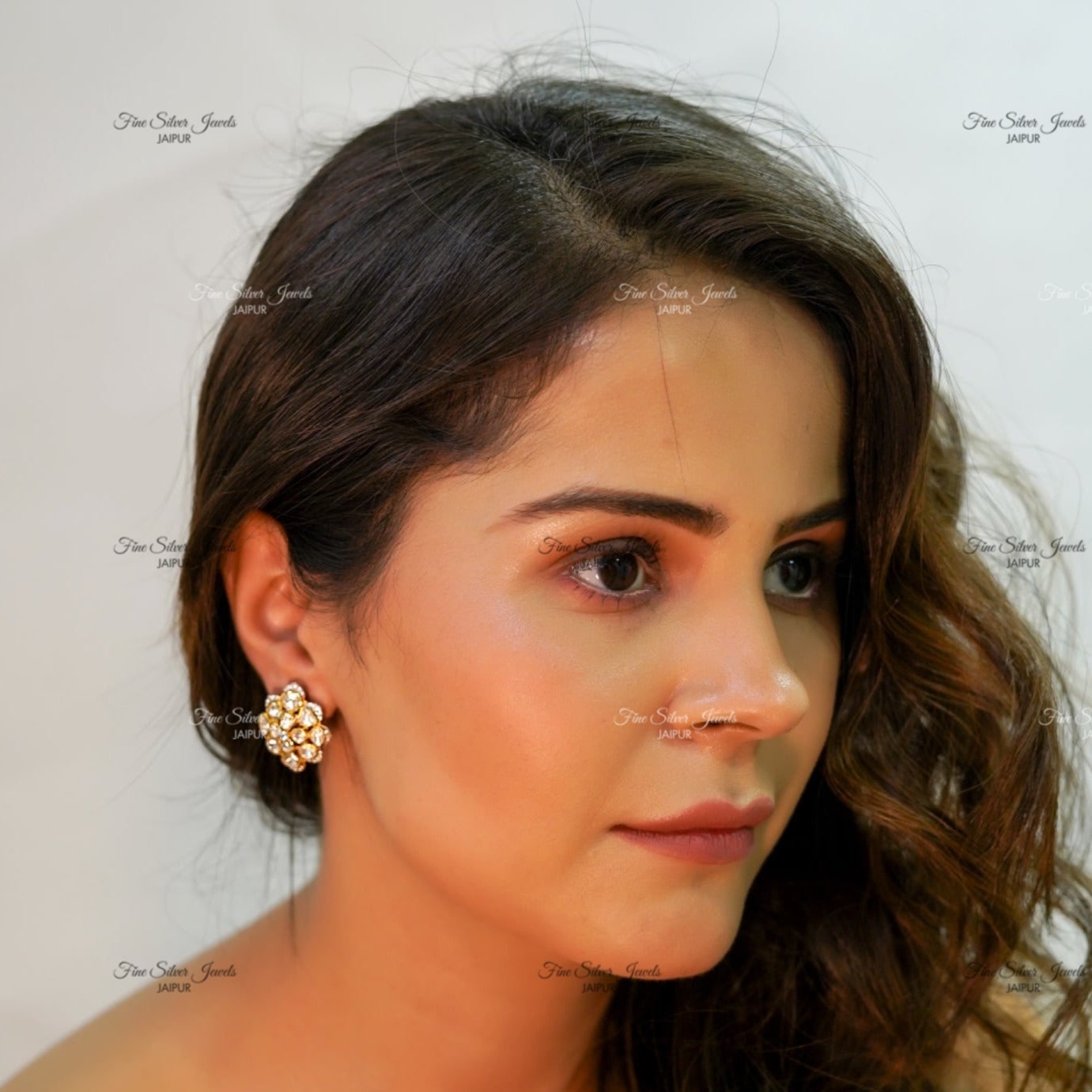 925 Silver Ishu polki Earrings