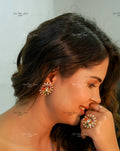 925 Silver Navratan Earrings finesilverjewels