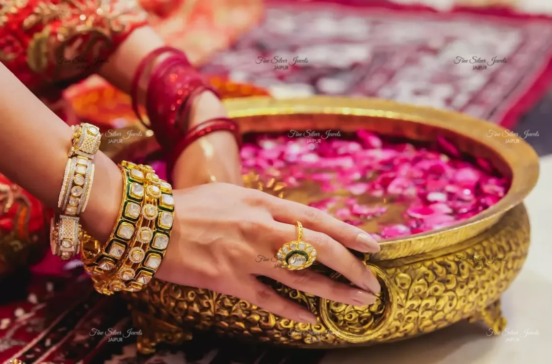 925 Silver Vivah Polki Bangle