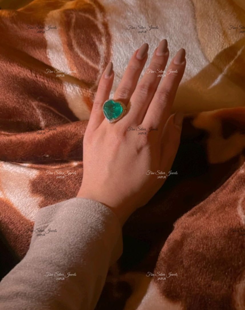 925 Silver Doublet Heart Ring