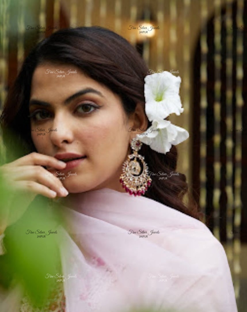 925 Silver Victoria Chandbali Earrings