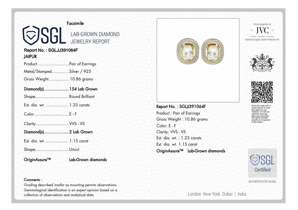 925 Silver Tamia Lab Grown Earring