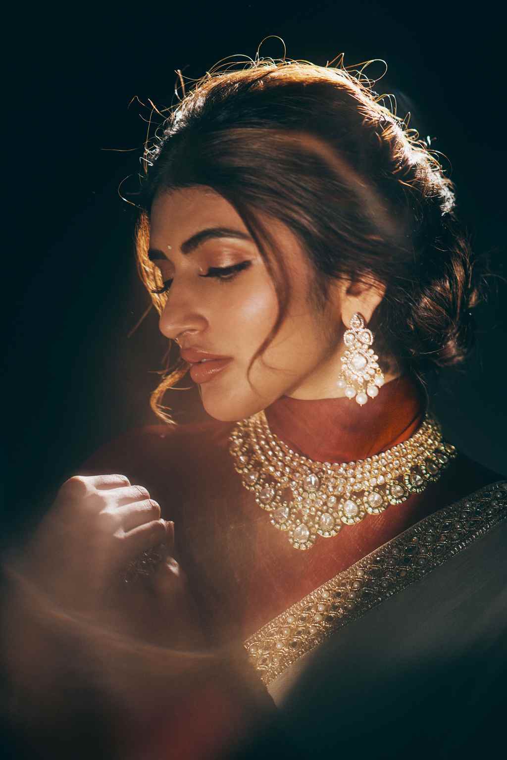 KANCHAK MOISSANITE POLKI NECKLACE