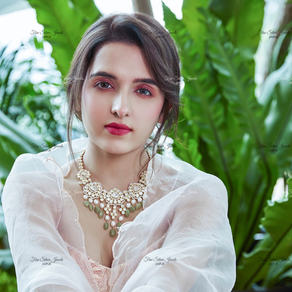 PRISTINE POLKI NECKLACE SET finesilverjewels