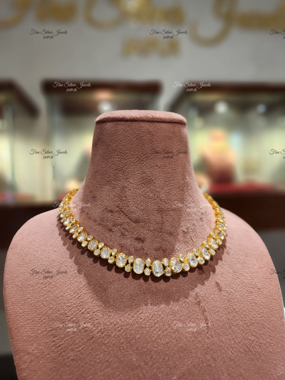 925 Silver Raziya Polki Necklace