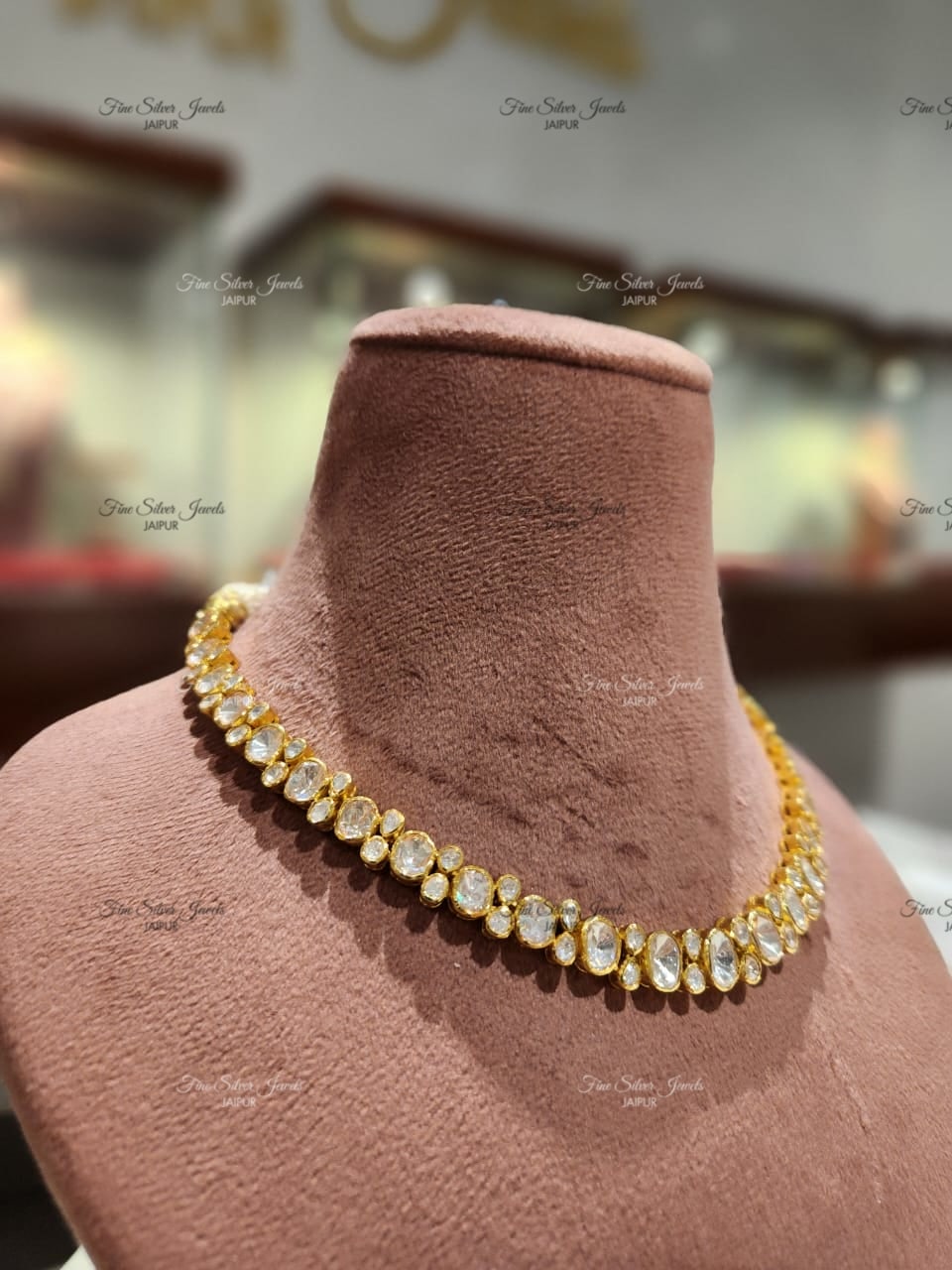 925 Silver Raziya Polki Necklace