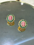 925 Silver Isa Polki Earring