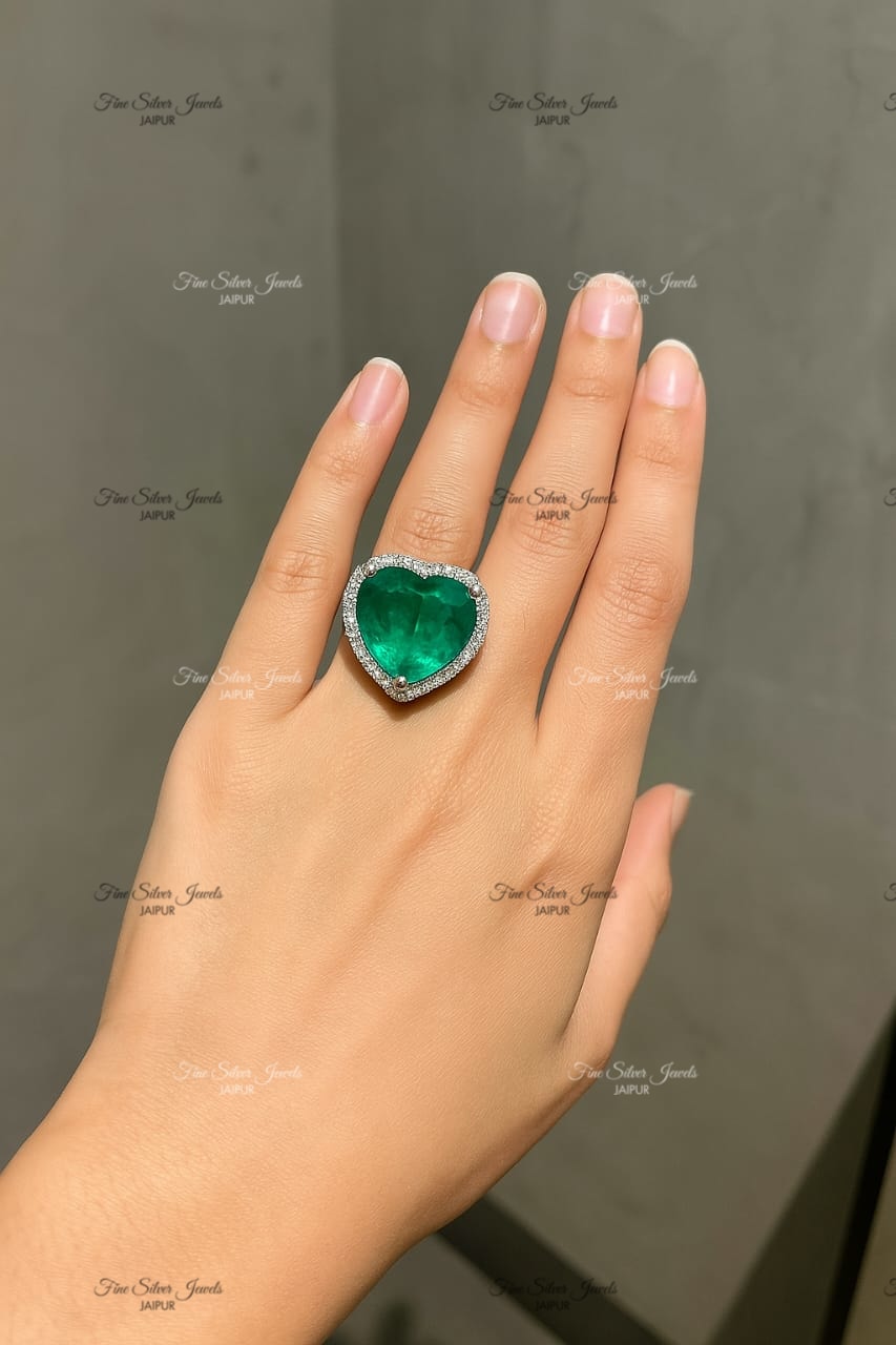 925 Silver Doublet Heart Ring