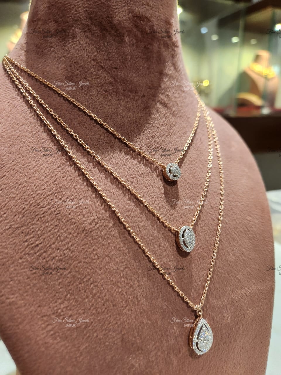 925 silver Navya Layer Necklace Set