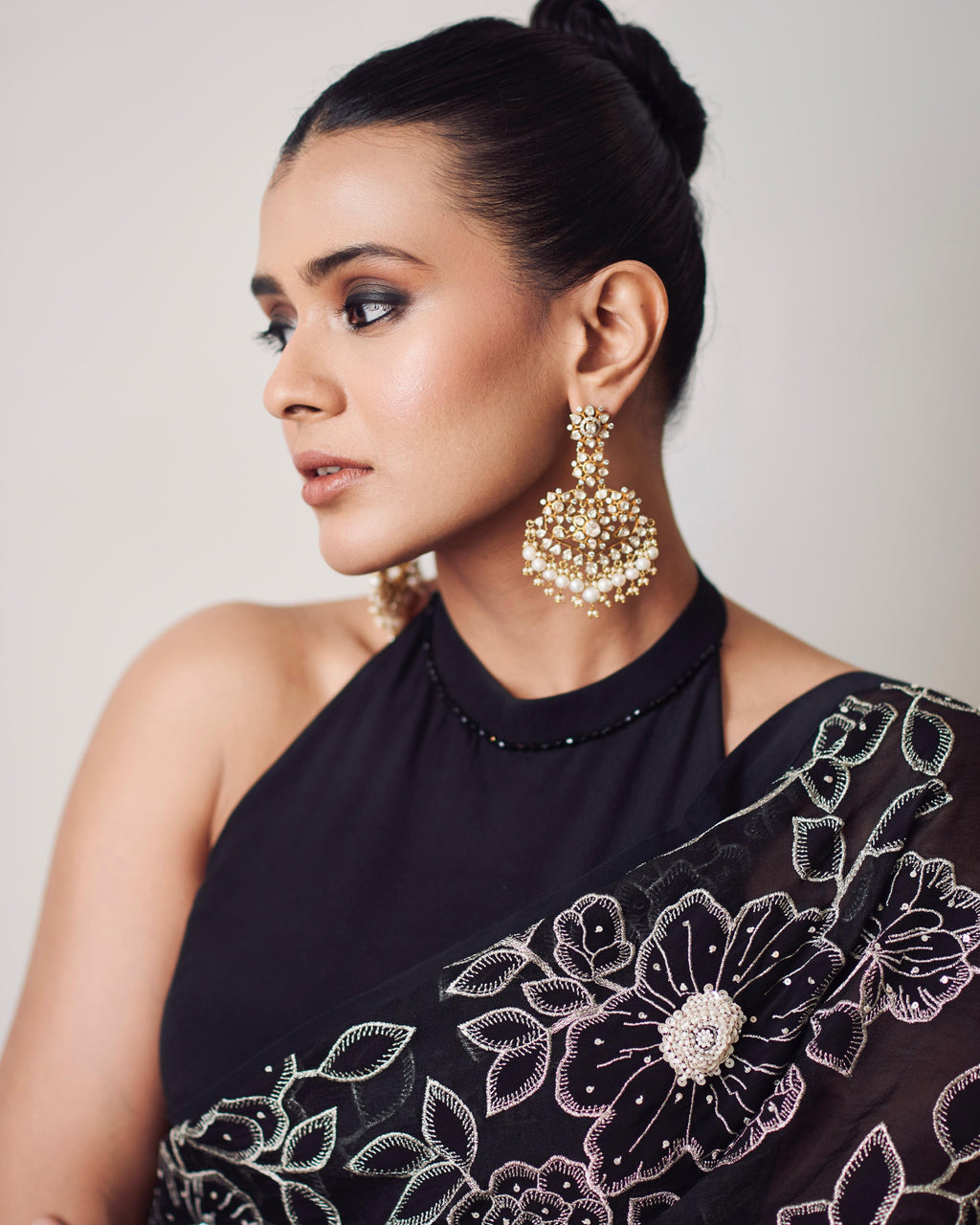 925 Silver bridal Chandbali Earrings