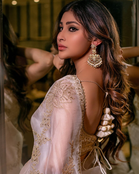 925 Silver bridal Chandbali Earrings