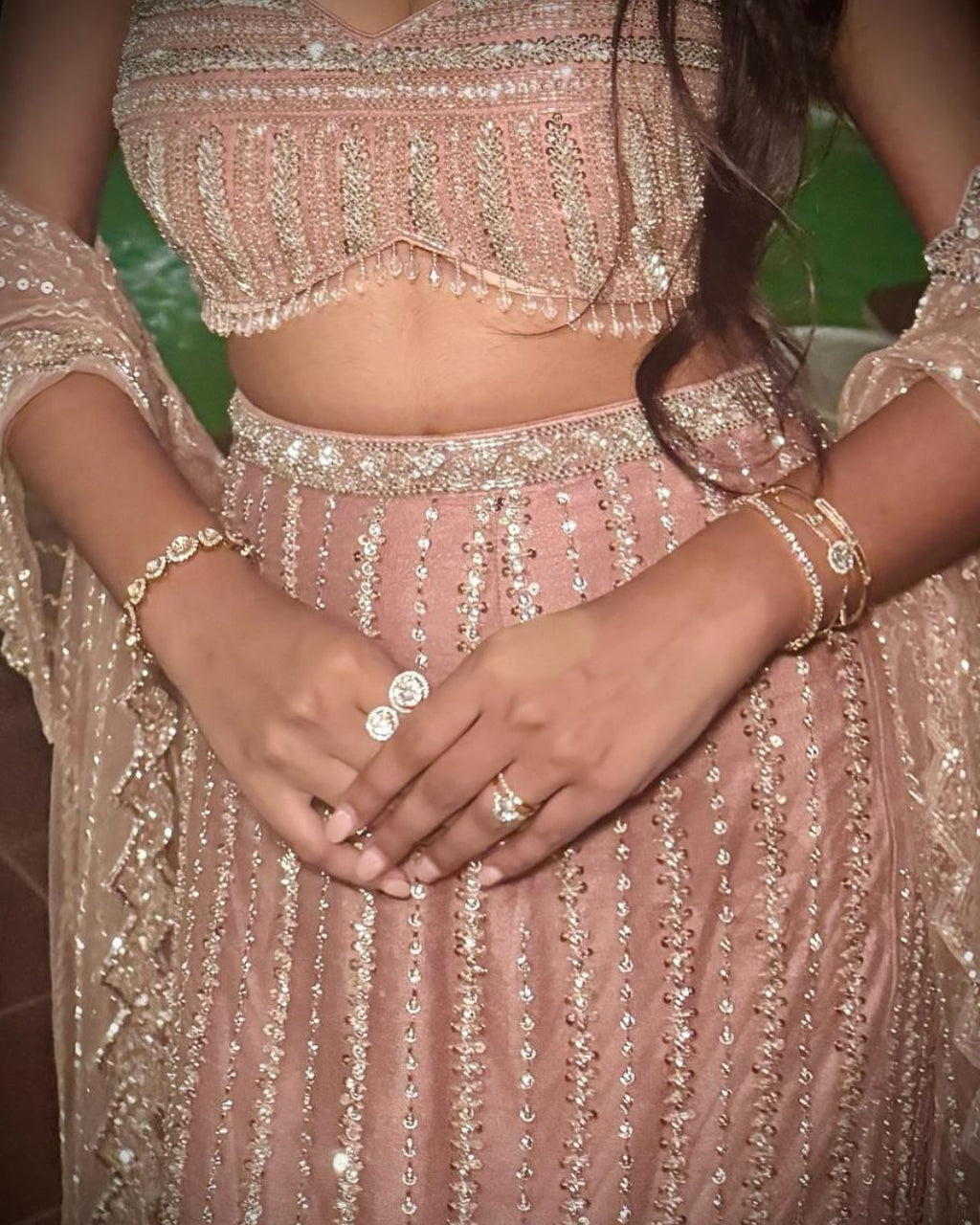 92.5 silver Double polki ring